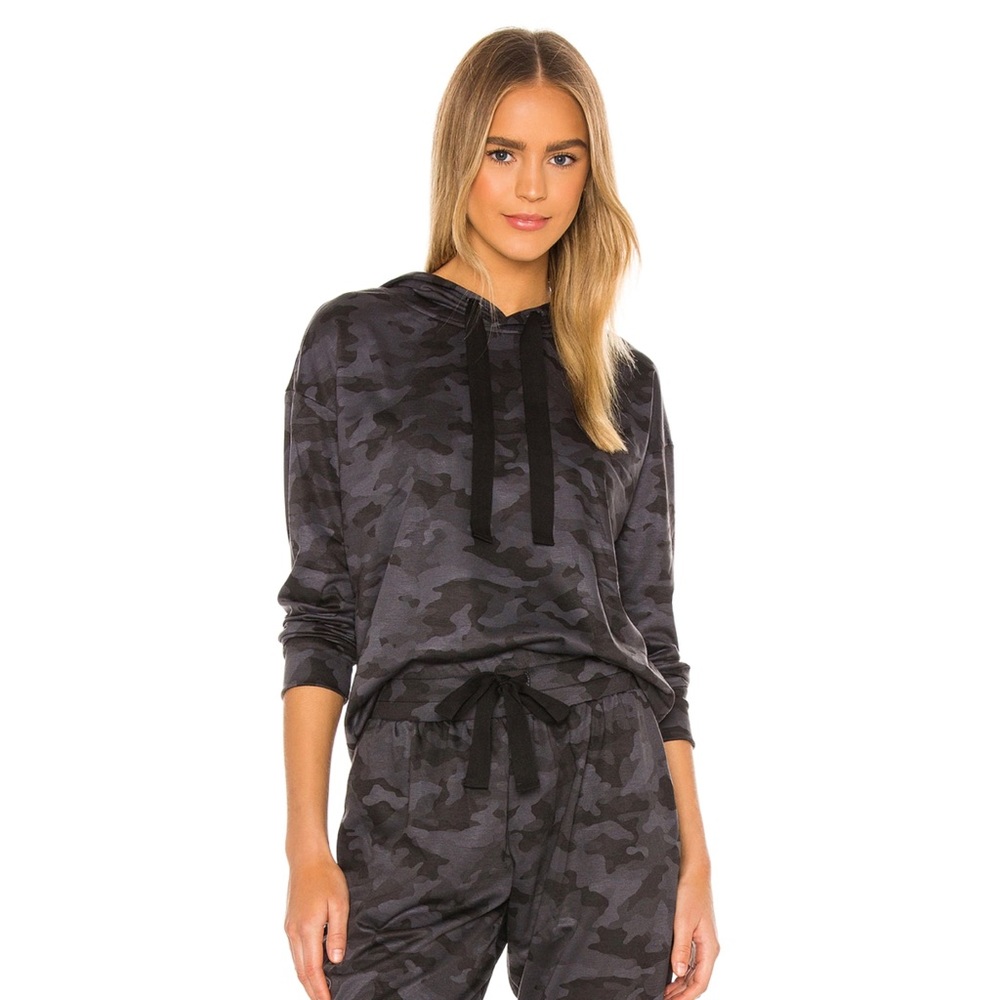 REVOLVE Divine Hoodie in Black & Grey Camo